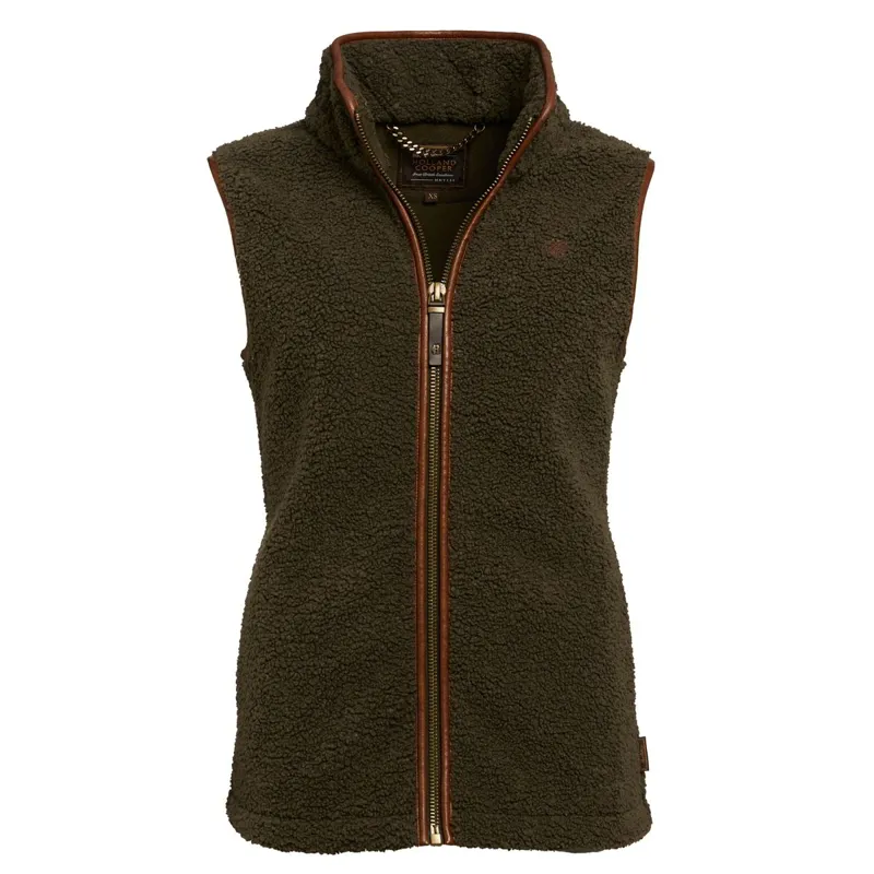Holland Cooper Country Fleece Womens Vest - Khaki Borg-12