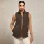 Holland Cooper Country Fleece Womens Vest - Khaki Borg
