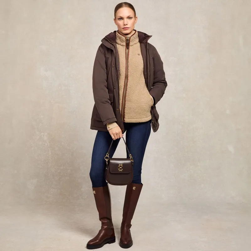 Holland Cooper Country Fleece Womens Vest - Natural Borg-1