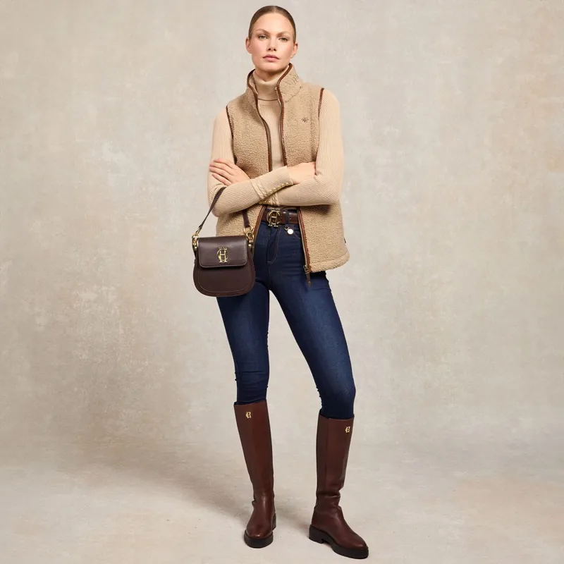 Holland Cooper Country Fleece Womens Vest - Natural Borg-2