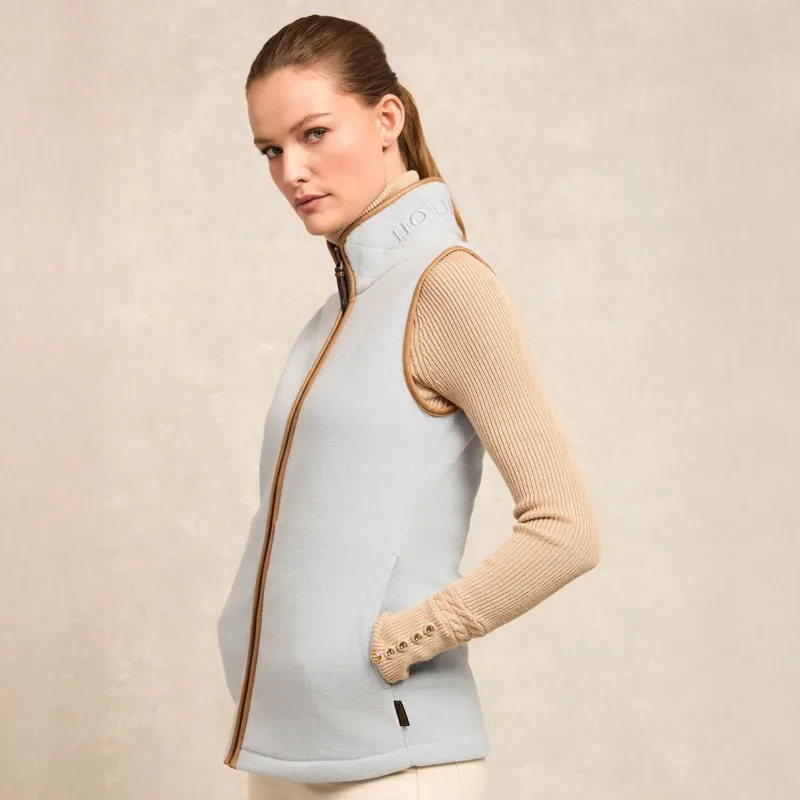Holland Cooper Country Fleece Womens Vest - Pale Blue-7