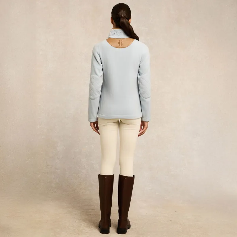 Holland Cooper Country Fleece Half Zip Womens Pullover - Pale Blue-4