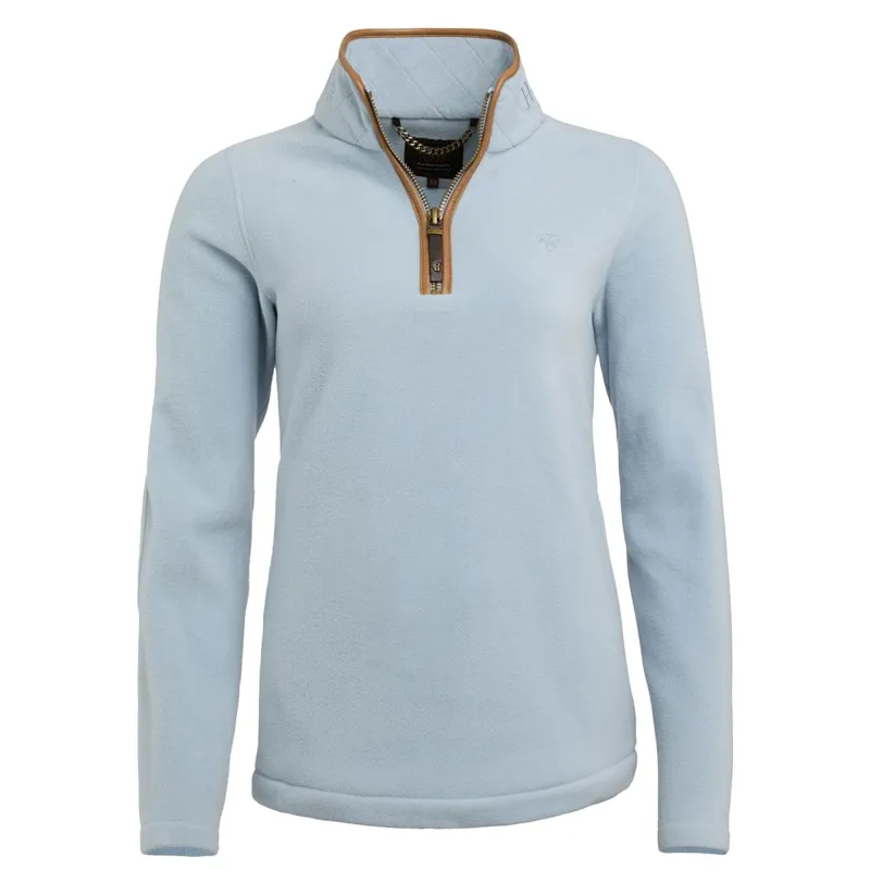 Holland Cooper Country Fleece Half Zip Womens Pullover - Pale Blue-8