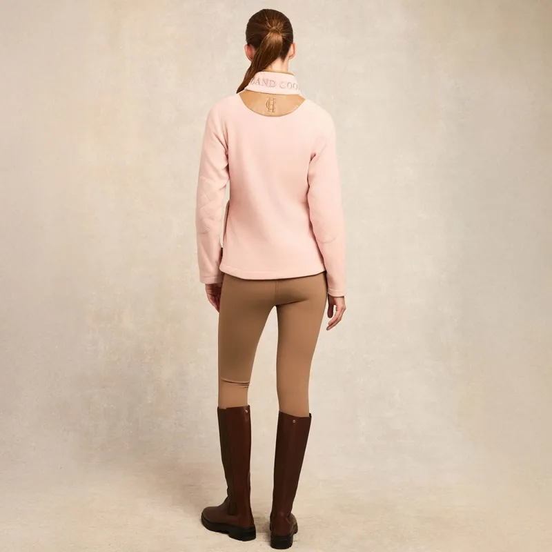 Holland Cooper Country Fleece Half Zip Ladies Pullover - Soft Pink-2
