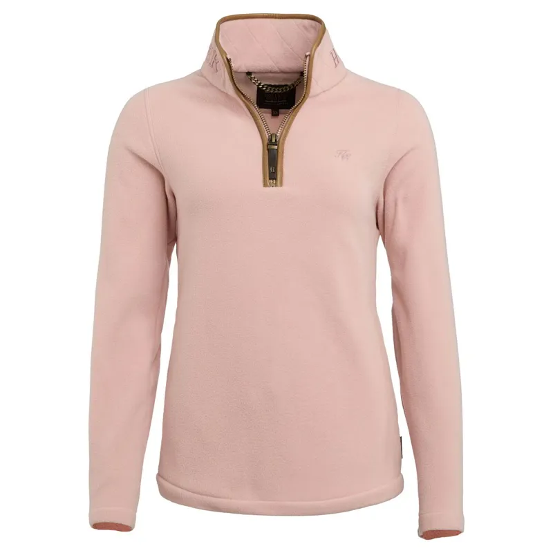 Holland Cooper Country Fleece Half Zip Ladies Pullover - Soft Pink-4