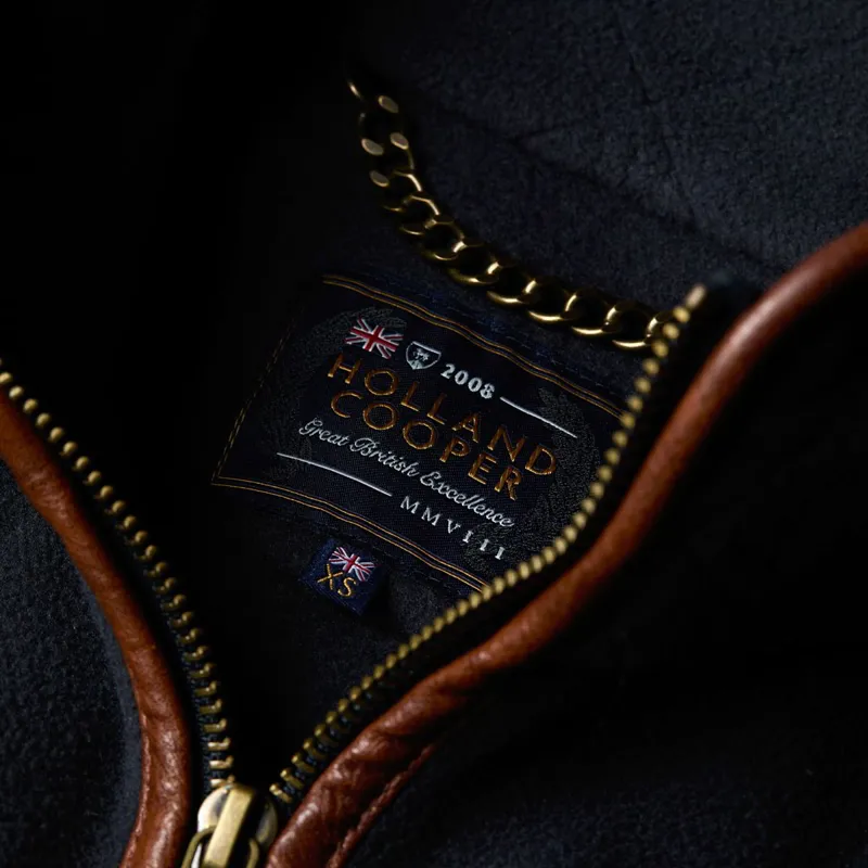Holland Cooper Longline Country Fleece Womens Jacket - Ink Navy-8