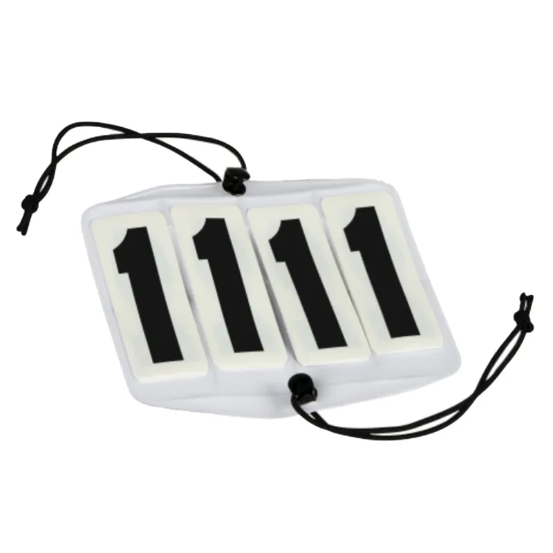 Covalliero Tournament 4-Digit Competition Numbers - White