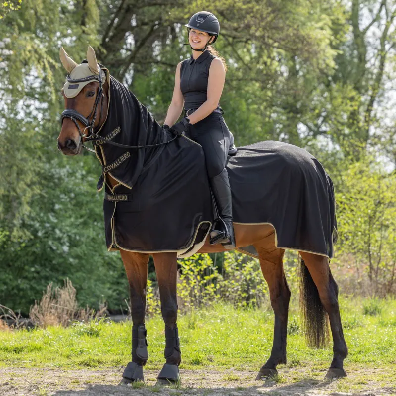 Covalliero Mesh Riding Sheet - Black