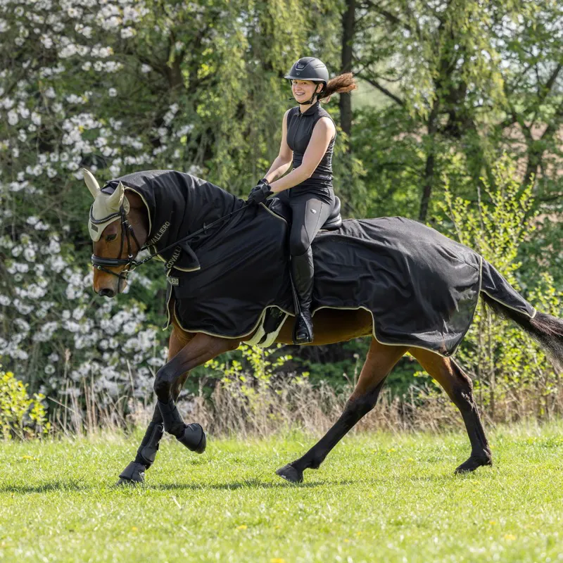 Covalliero Mesh Riding Sheet - Black-2