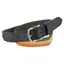Covalliero Stretch Tri-Color Belt - Forest Green/Beige/Orange