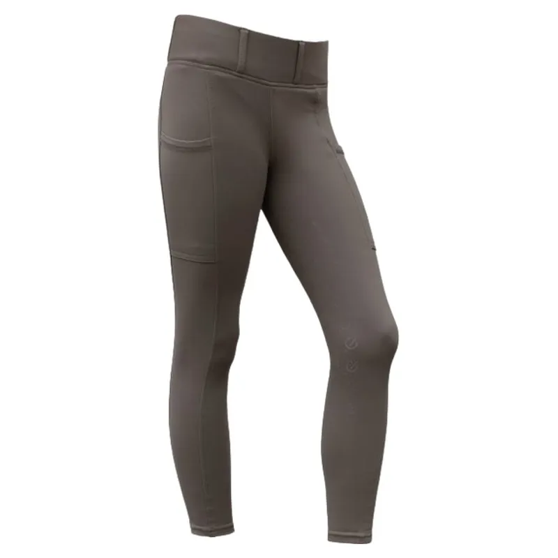 Covalliero Full Grip Junior Riding Tights - Milky Chocolate-1