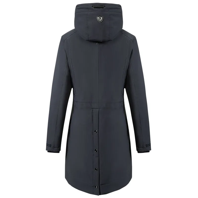 Covalliero Women's Long Parka - Dark Navy-1
