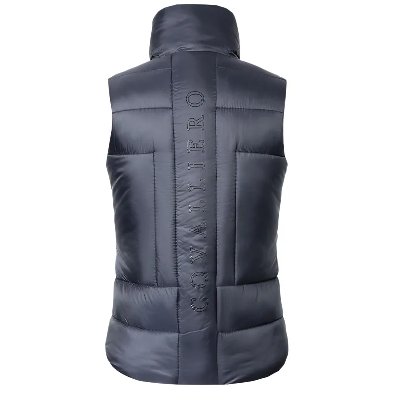 Covalliero Women's Quilted Vest - Dark Navy-1