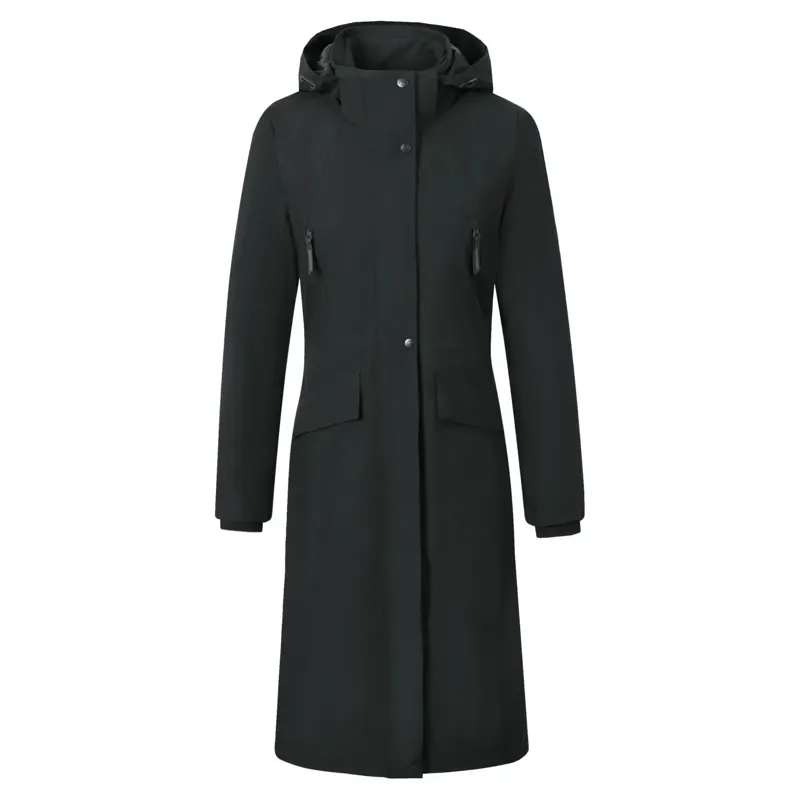 Covalliero Waterproof Women's Long Raincoat - Black