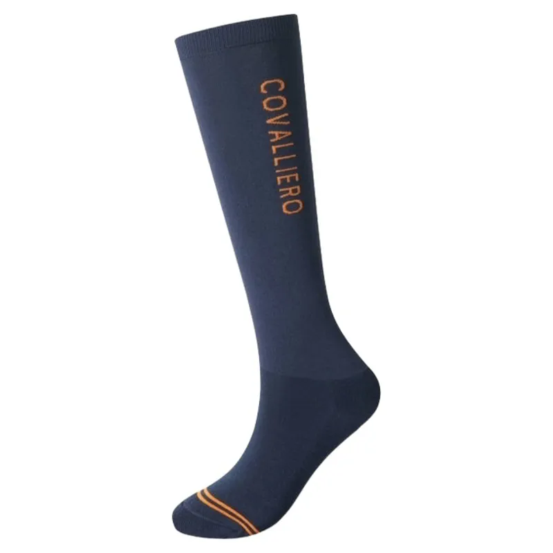 Covalliero Unisex Tall Riding Socks - Dark Navy