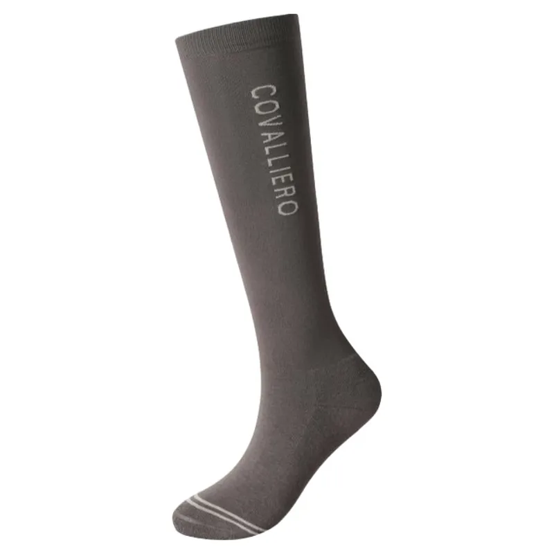 Covalliero Unisex Tall Riding Socks - Milky Chocolate