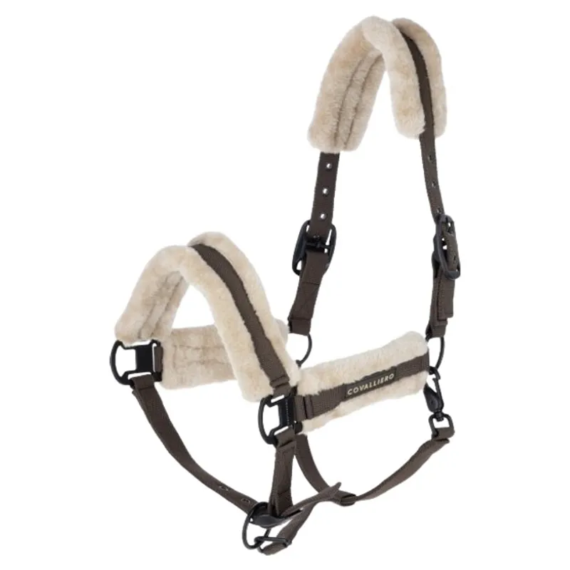 Covalliero Soft Faux Fur Halter - Milky Chocolate