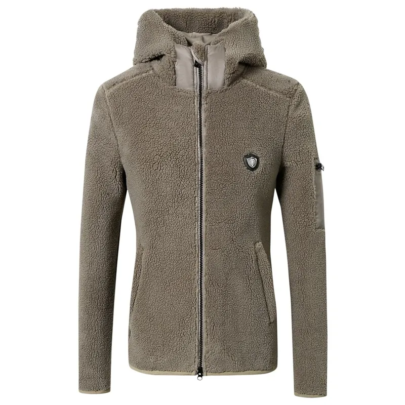 Covalliero Womens Teddy Fleece Jacket - Taupe