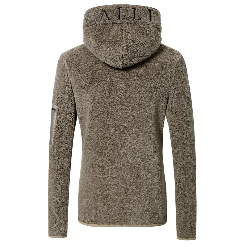 Covalliero Womens Teddy Fleece Jacket - Taupe-1