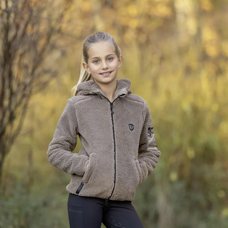Covalliero Teddy Fleece Junior Jacket - Taupe-2
