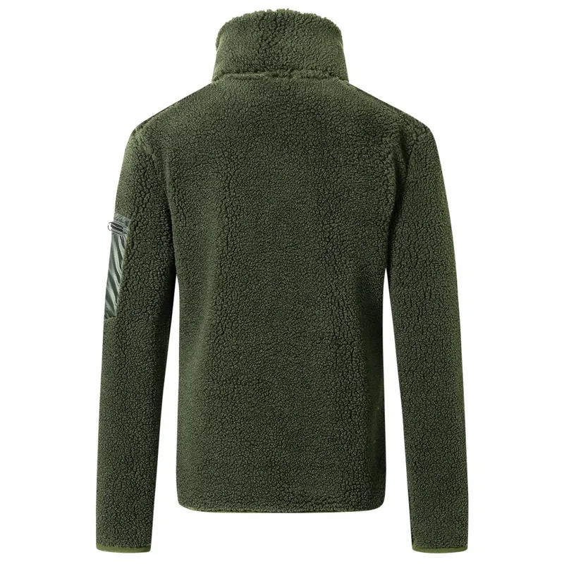 Covalliero Teddy Fleece Junior Quarter Zip Sweater - Opal Green-1