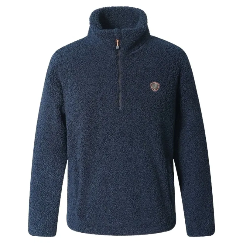 Covalliero Teddy Fleece Women's Sweater - Dark Navy