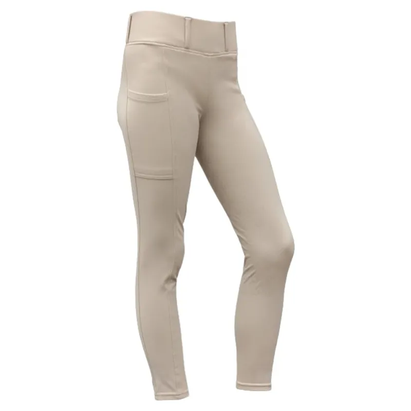 Covalliero Women's Winter Full Grip Riding Tights - Beige-6