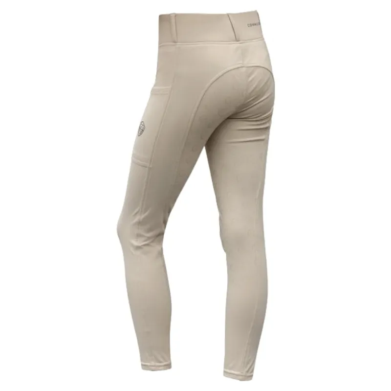 Covalliero Women's Winter Full Grip Riding Tights - Beige-8