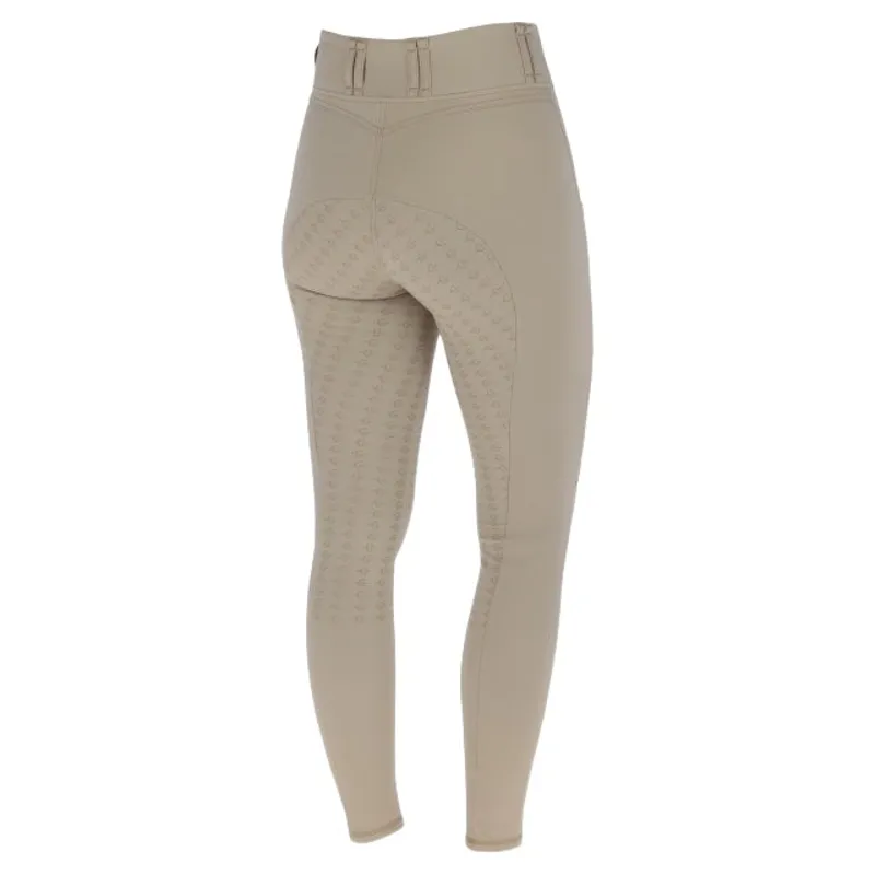 Covalliero Women's Winter Full Grip Riding Tights - Beige-5
