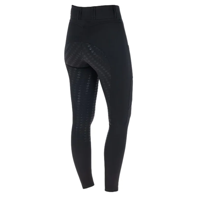 Covalliero Women's Winter Full Grip Riding Tights - Black-3