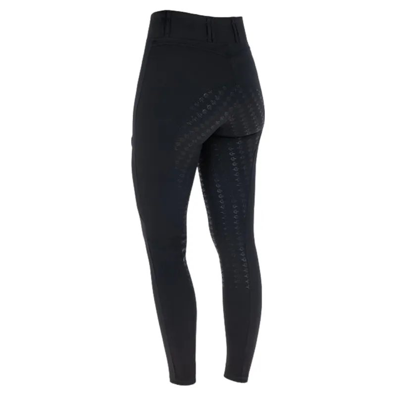 Covalliero Women's Winter Full Grip Riding Tights - Black-2