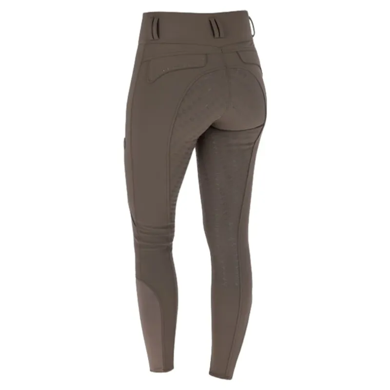 Covalliero Women's High Waist Full Seat Breeches - Milky Chocolate-1