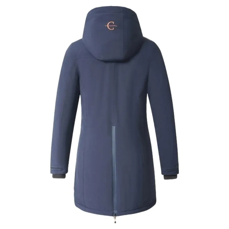 Covalliero Women's Long Waterproof Parka - Dark Navy-1