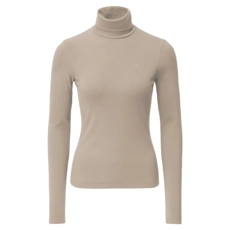 Covalliero Women's Turtleneck Base Layer - Beige