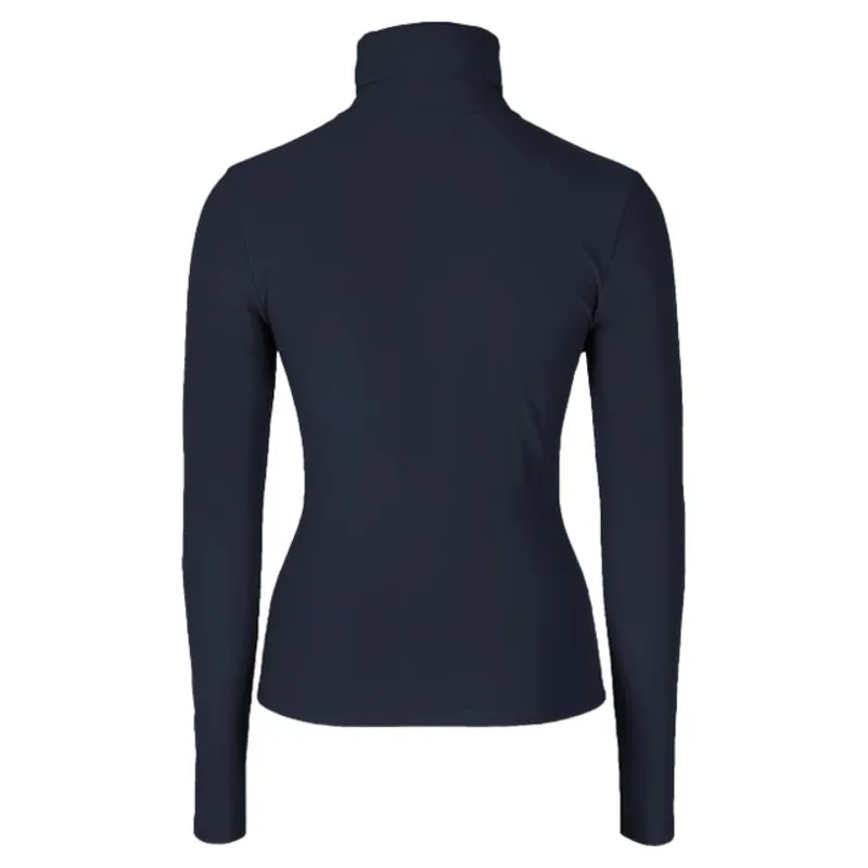 Covalliero Women's Turtleneck Base Layer - Dark Navy-1