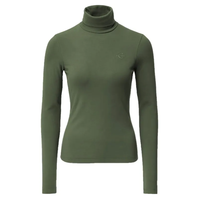 Covalliero Women's Turtleneck Base Layer - Forest Green