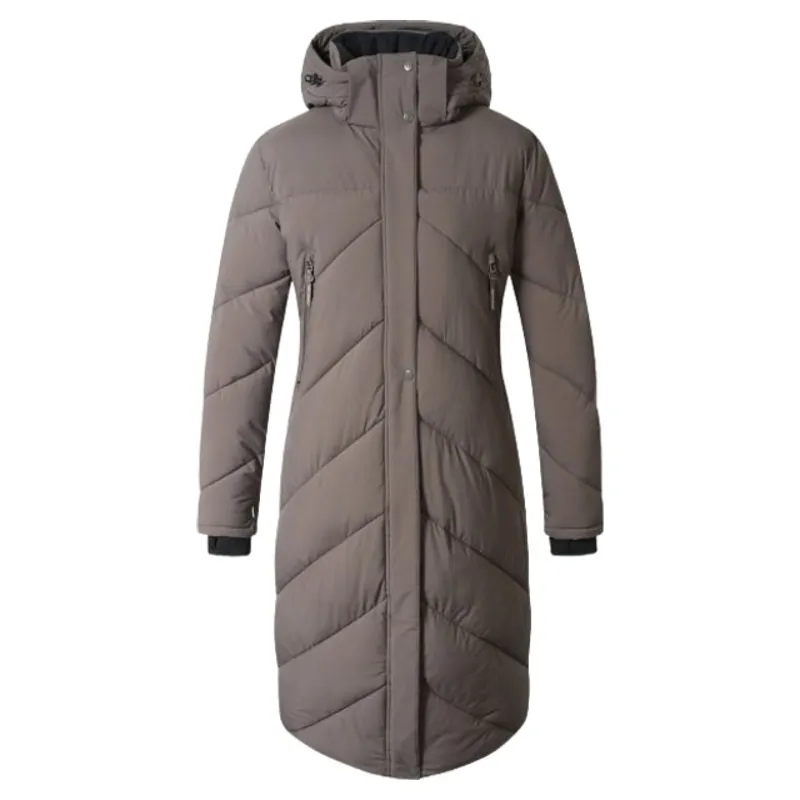 Covalliero Women's Winter Waterproof Long Jacket - Milky Chocolate-1