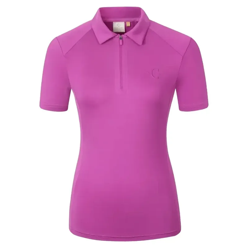 Covalliero Zip Women's Polo Shirt - Light Berry