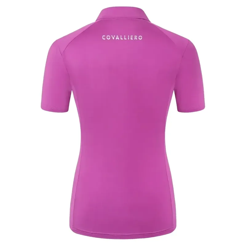 Covalliero Zip Women's Polo Shirt - Light Berry-1