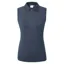 Covalliero Zip Women's Sleeveless Polo Top - Dark Navy