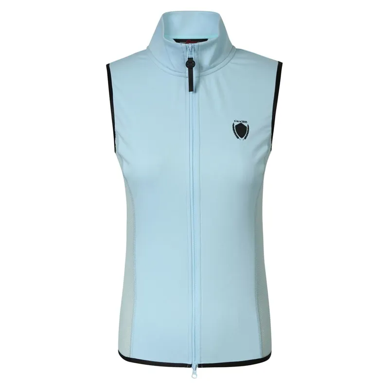 Covalliero Mesh Insert Ladies Vest - Light Blue