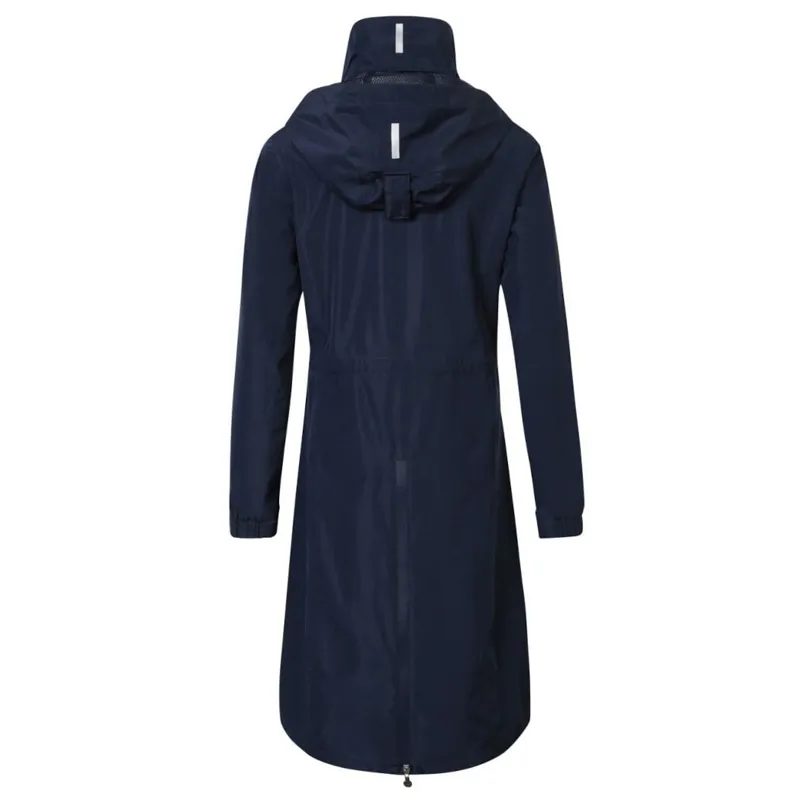 Covalliero Women's Long Waterproof Raincoat - Navy-4
