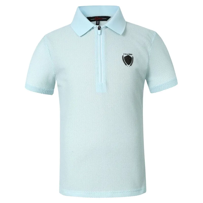 Covalliero Mesh Junior Polo Shirt - Light Blue