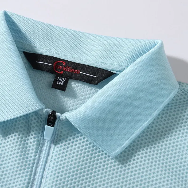 Covalliero Mesh Junior Polo Shirt - Light Blue-3