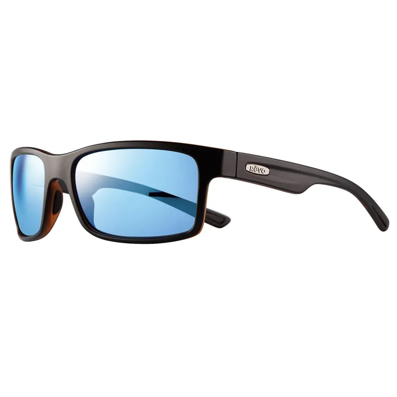 Revo Crawler Sunglasses - Matte Black and Tortoise Blue Water