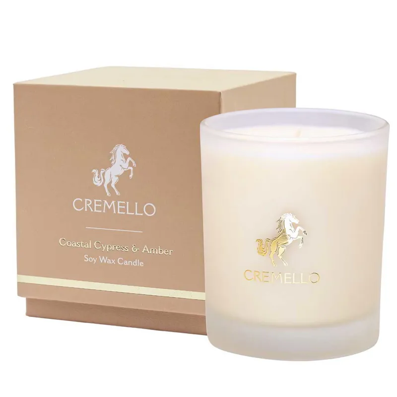 Cremello Candle - Coastal Cypress and Amber
