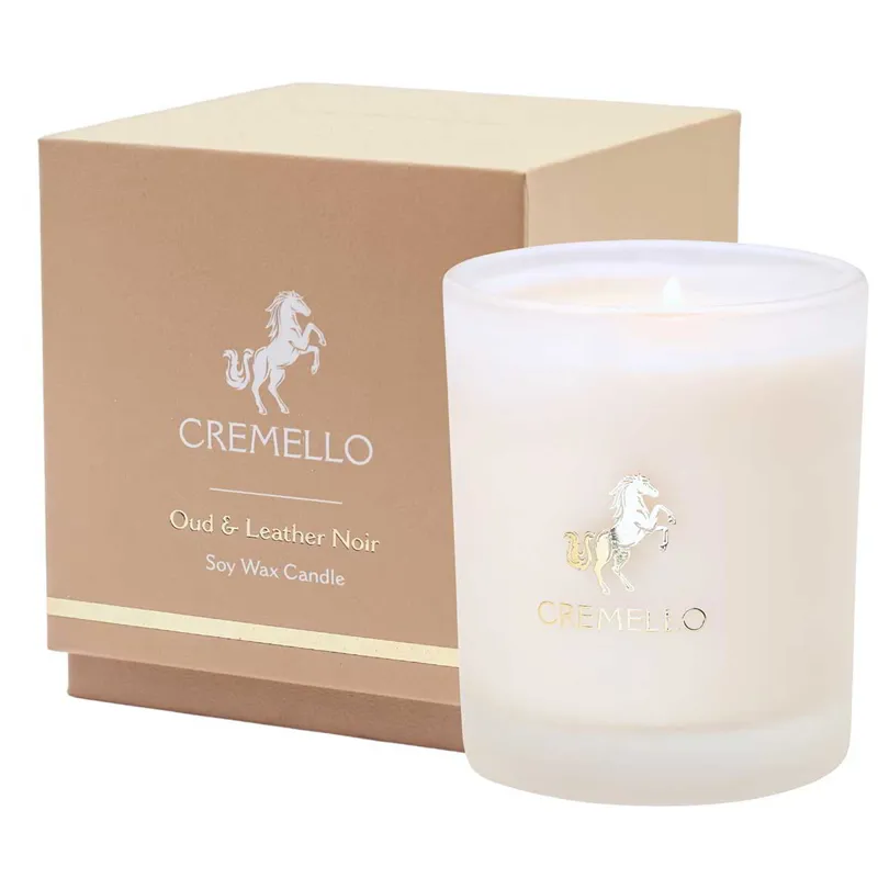 Cremello Candle - Oud and Leather Noir