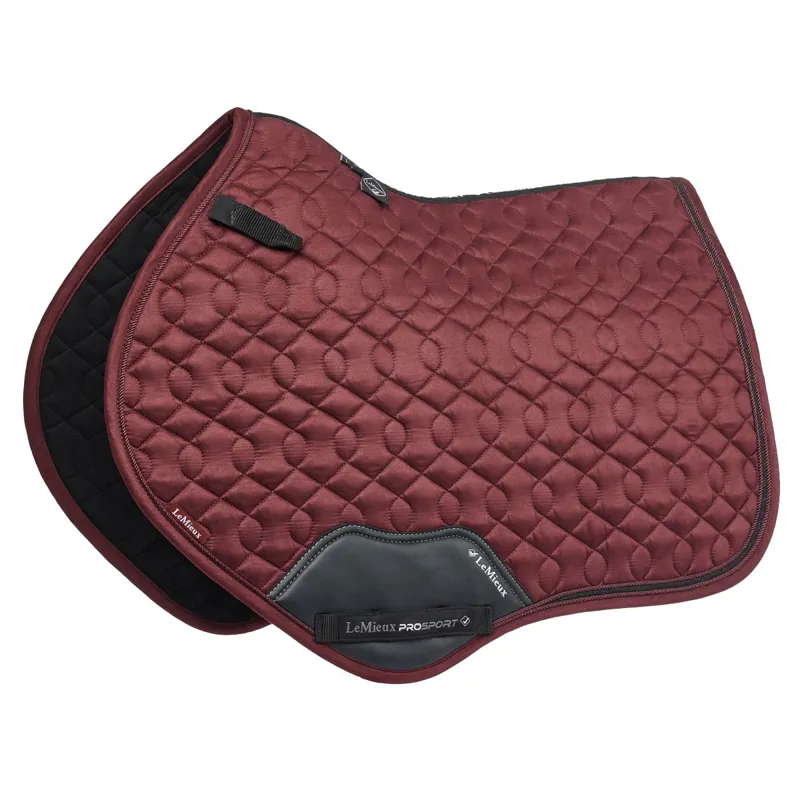 LeMieux Crystal Suede Close Contact Saddle Pad - Burgundy