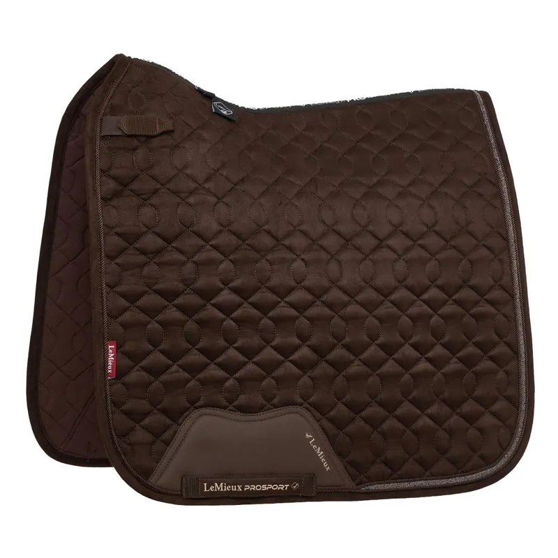LeMieux Crystal Suede Dressage Saddle Pad - Brown
