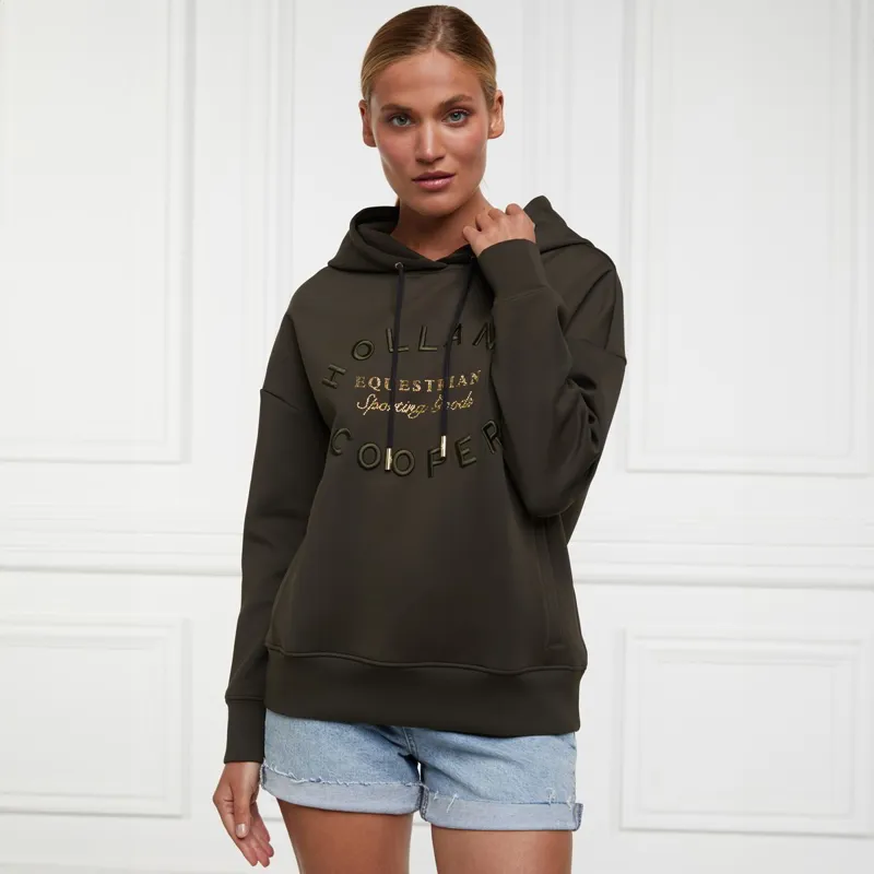 Holland Cooper Crystal Ladies Hoodie - Heritage Khaki-1
